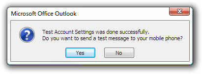 Test Account Settings was done successfully.
